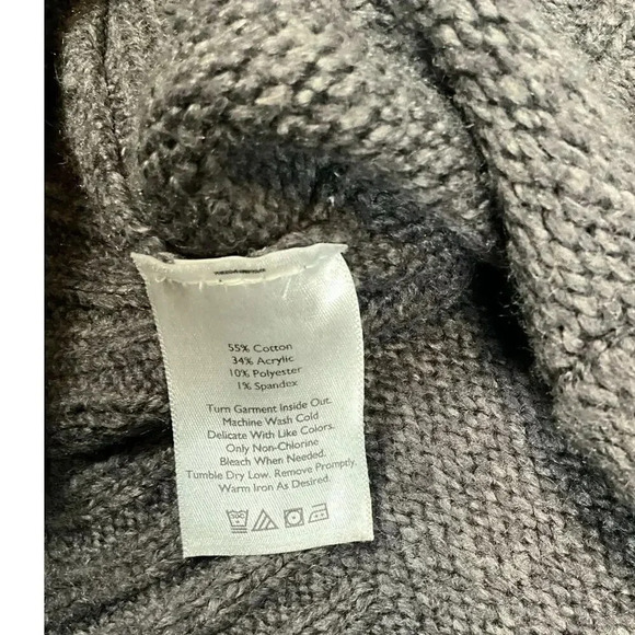 Eddie Bauer Sleepwear Women's Size Medium Cowl Neck Kangaroo Pockets Dark Gray - Picture 11 of 11